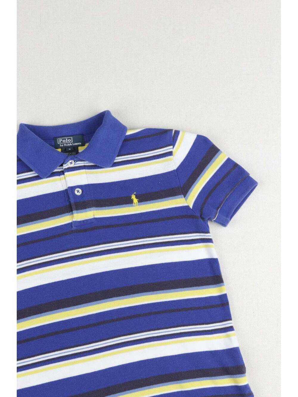 00's Polo Ralph Lauren Kids Blue Stripe Short Sleeve Polo